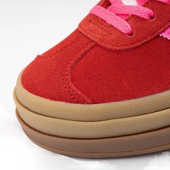 NEW Adidas Women’s GAZELLE BOLD COLLEGIATE RED/LUCID PINK Casual Shoes/Sneakers - Picture 5 of 16